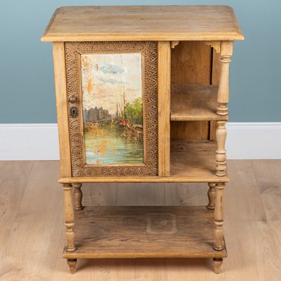Lot 316 - A 20th century pine side cabinet