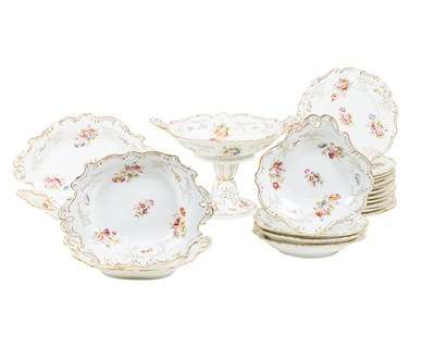 Lot 272 - A Victorian Staffordshire dessert service