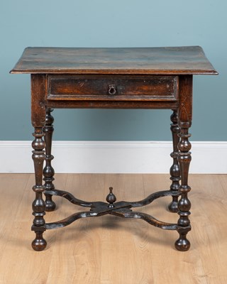 Lot 270 - A 17th century oak side table