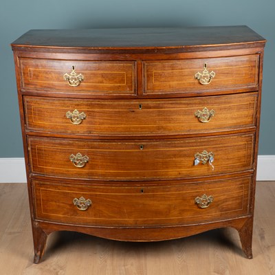 Lot 1148 - A 19th century mahogany chest of drawers