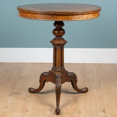 Lot 1 - A 19th century walnut occasional table
