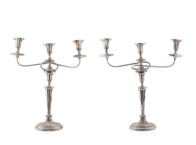 Lot 647 - A pair of late 19th century Sheffield plate...