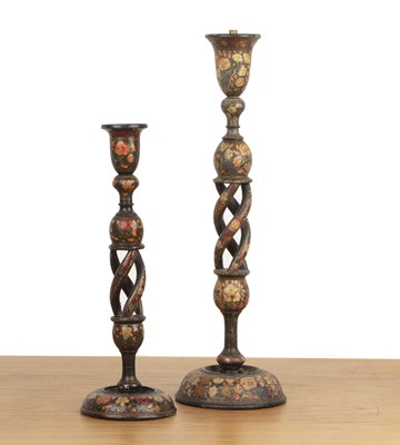 Lot Two table lamps Kashmiri, early 20th Century,...