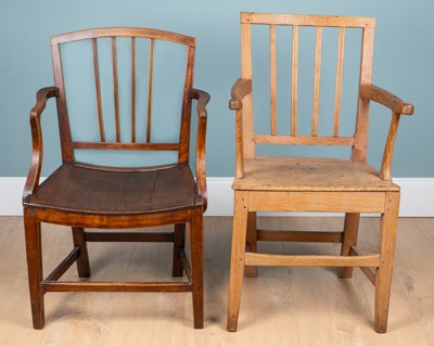 Lot 2 - Two George III armchairs