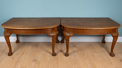 Lot 274 - Two Victorian oak D-end dining tables