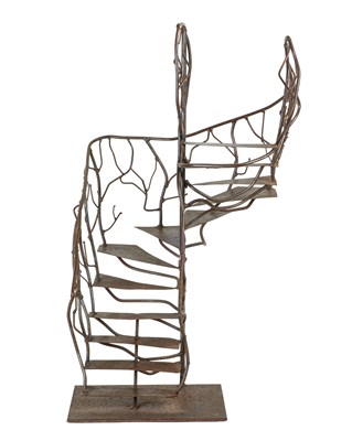 Lot 1004 - A Contemporary steel model staircase