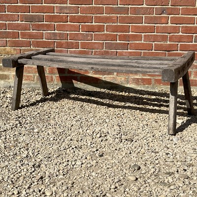 Lot 1316 - An antique rustic shearing bench