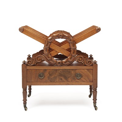 Lot 504 - A William IV mahogany canterbury