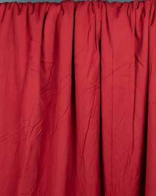 Lot 1187 - A pair of heavy, interlined curtains