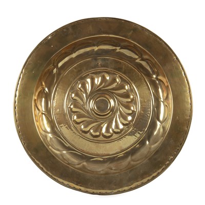 Lot 415 - Alms dish Brass, 19th Century or earlier, with...