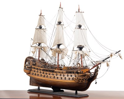 Lot 1186 - A large model galleon 'Royal Louis'