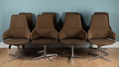 Lot 299 - A set of eight Arper swivel chairs