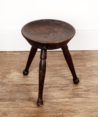 Lot 23 - Arts and Crafts Scottish, dish-topped stool,...