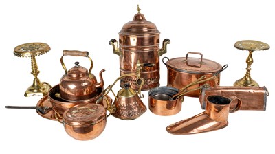 Lot 301 - A collection of old copper and brassware