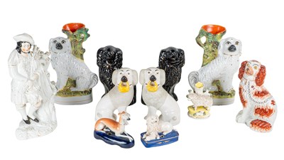 Lot 87 - A group of Staffordshire pottery