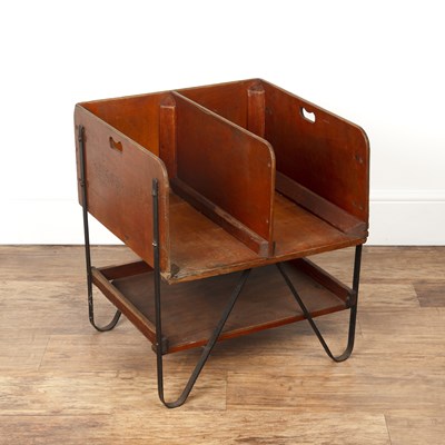 Lot 78 - 20th Century Plywood and metal frame book...