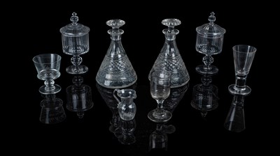 Lot 5 - Two 19th century glass confitures and covers