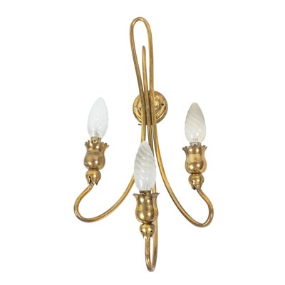 Lot 1224 - A Mid-Century Italian three-branch wall bracket