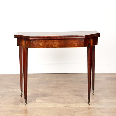 Lot 87A - Mahogany fold-over tea table 19th Century, of...