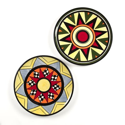 Lot 238 - Lorna Bailey (b.1978) Two ceramic chargers,...