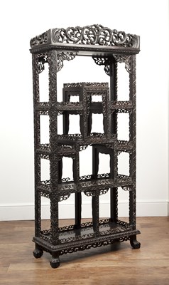 Lot Zitan display stand/cabinet Chinese, late 19th...