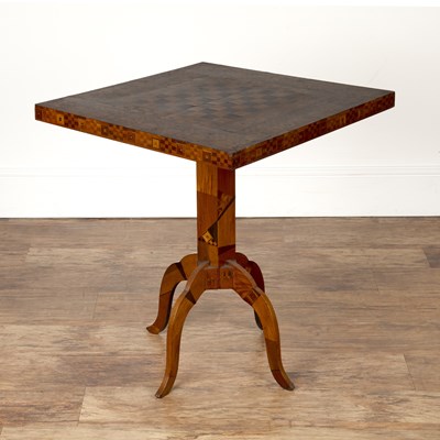 Lot 74 - Aesthetic Movement Japanese marquetry, chess...