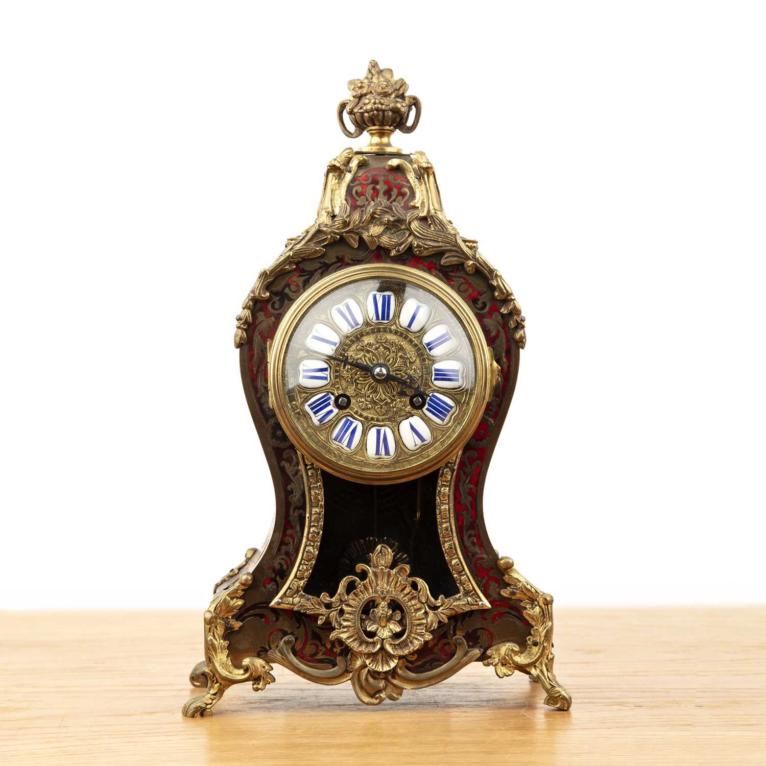 Lot 103 - Boulle mantel clock, French 19th Century, with...