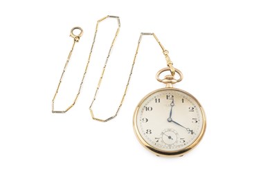Lot 331 - A 9ct gold open face pocket watch, the...