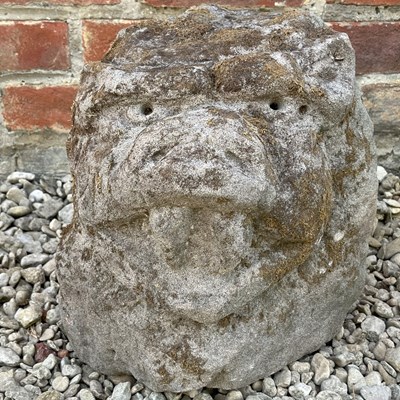 Lot 1330 - An old hand-carved stone gargoyle grotesque