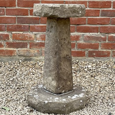 Lot 1255 - A hand carved birdbath