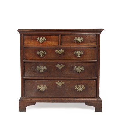 Lot 1049 - An 18th century walnut chest of drawers