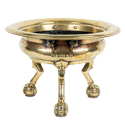 Lot 354 - A 19th century brass brazier, possibly Turkish