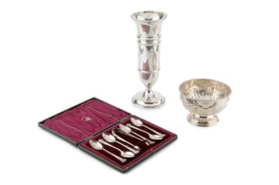 Lot 657 - A late Victorian silver pedestal bowl, with...