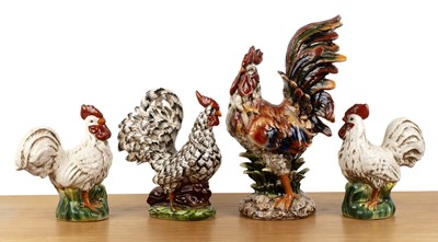 Lot 272 - Collection of four chickens Contemporary,...
