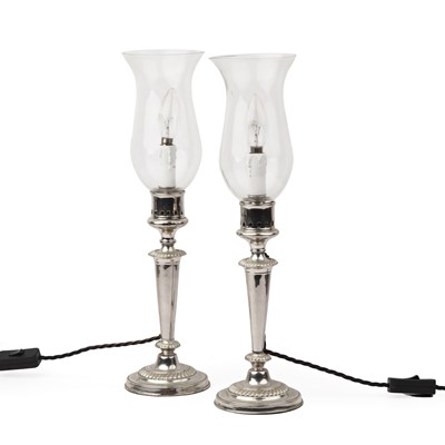 Lot 101 - Pair of lamps 20th Century or later, with faux...