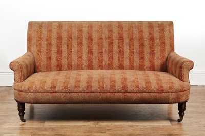 Lot 93 - Howard Chairs Ltd Sofa, with striped and...