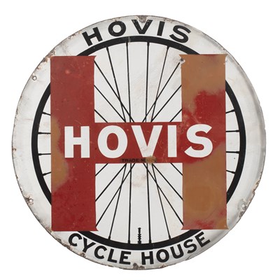 Lot 103 - Hovis Cycle House Circular enamel advertising...