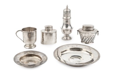Lot 630 - A collection of silver, comprising an Armada...