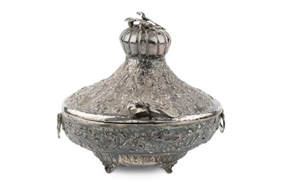 Lot An Egyptian silver oval serving dish, the...