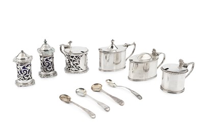 Lot 684 - A George V silver mustard, pierce decorated...