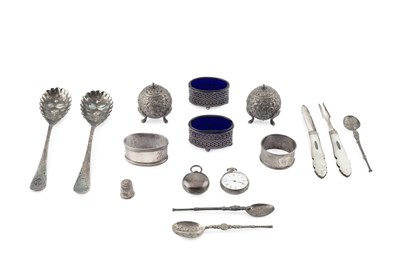 Lot 693 - A mid-Victorian silver and mother o'pearl...