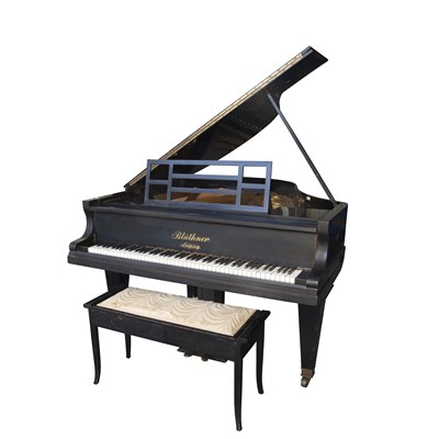 Lot 149 - A Bluthner boudoir grand piano, in ebonised...