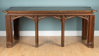 Lot 1072 - A Victorian oak alter or serving table