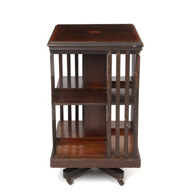 Lot 460 - An Edwardian mahogany revolving bookcase