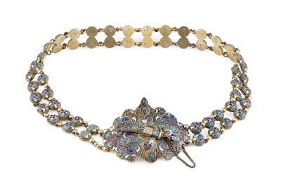 Lot 524 - A Russian silver-gilt and cloisonné enamel...