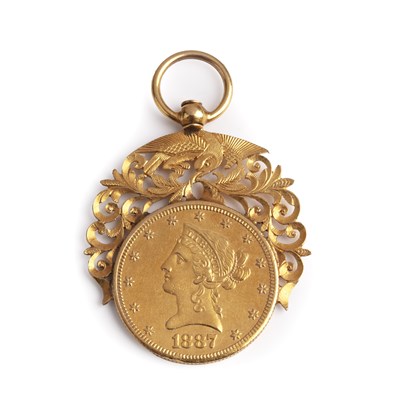 Lot 462 - American Interest Ten dollar Liberty head coin,...