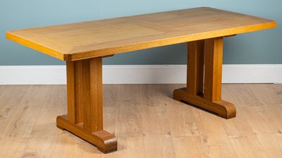 Lot 217 - A Contemporary pale oak kitchen table