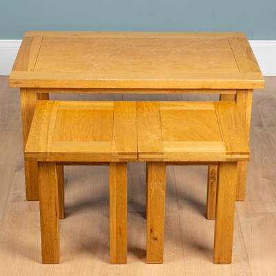 Lot 290 - A group of three Contemporary oak occasional tables