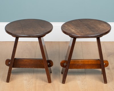 Lot 167 - A pair of early 20th century stools retailed by Liberty