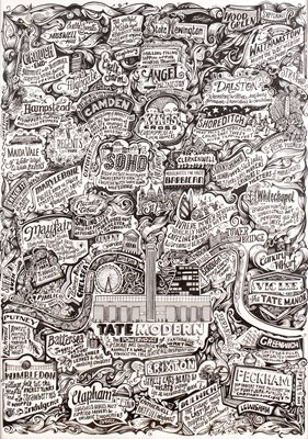 Lot 137 - Vic Lee (Contemporary) 'Map of London (Tate...